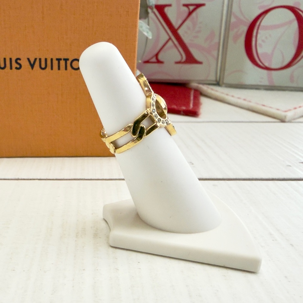 Louis Vuitton Crystal Flower Power Gold Ring - Picture 3 of 6